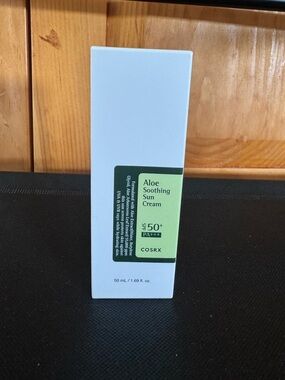 SOLD COS Aloe Soothing Sun Cream SPF 50+ — Light Green & White